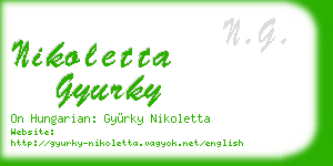 nikoletta gyurky business card